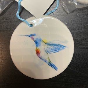 Set of four hummingbird ornaments